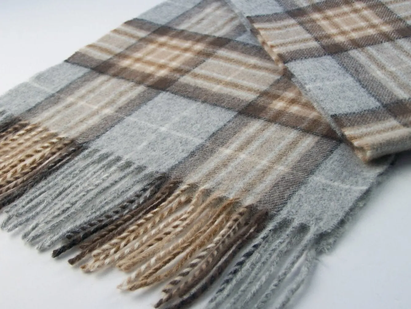 Bronte Moon McKellar Tartan Merino Lambswool Scarf- Umbrellas