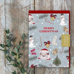 Toasted Crumpet Merry Christmas Small Greetings Card- Christmas Cards|Christmas