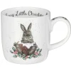 Wrendale Designs 'Merry Little Christmas' Rabbit Small Bone China Mug (11oz)- Animals|Animals