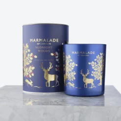 Marmalade of London Midnight Woods Large Glass Candle- Home Fragrance