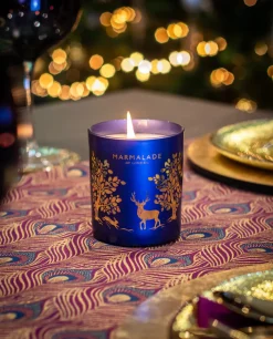 Marmalade of London Midnight Woods Large Glass Candle- Home Fragrance