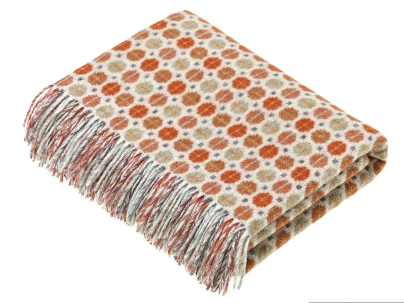 Bronte Moon Milan Saffron Marino Lambswool Throw Blanket- Pillows & Throws|Bright Colors