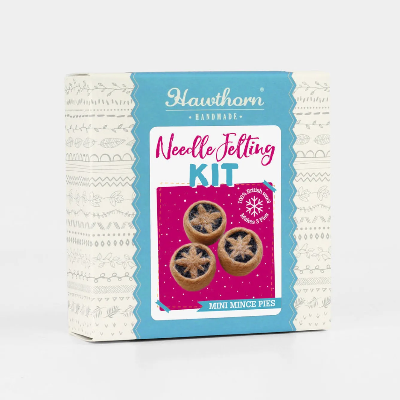 Hawthorn Handmade Mince Pies Mini Felting Kit- Crafts