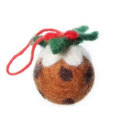 Amica Felt Mini Christmas Pudding Felt Decoration- Christmas Decorations|Christmas