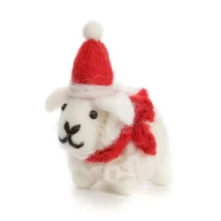 Amica Felt Mini Sheep with Hat and Scarf Felt Decoration- Christmas Decorations|Christmas