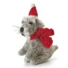Amica Felt Mini Sitting Schnauzer with Hat and Scarf Felt Decoration- Christmas Decorations|Christmas
