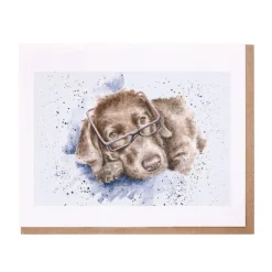 Wrendale Designs 'Molly' Chocolate Labrador Greetings Card- Greeting Cards|Children