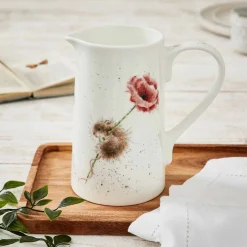Wrendale Designs Mouse & Poppy Bone China 2 Pint Jug- Jugs