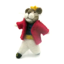 Amica Felt Mouse Lord a Leaping Felt Decoration- Christmas Decorations|Christmas