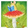 Emma Ball Mouse on a Toadstool Greetings Card- Greeting Cards