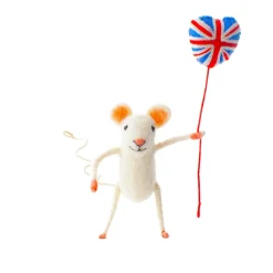 Sew Heart Felt Mouse with Union Jack Balloon- Children