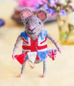 Sew Heart Felt Mouse with Union Jack Bunting- Children