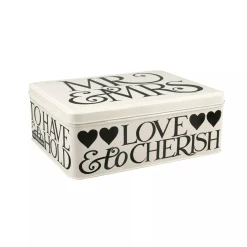 Emma Bridgewater Mr. & Mrs. Black Toast Deep Rectangular Tin- Storage