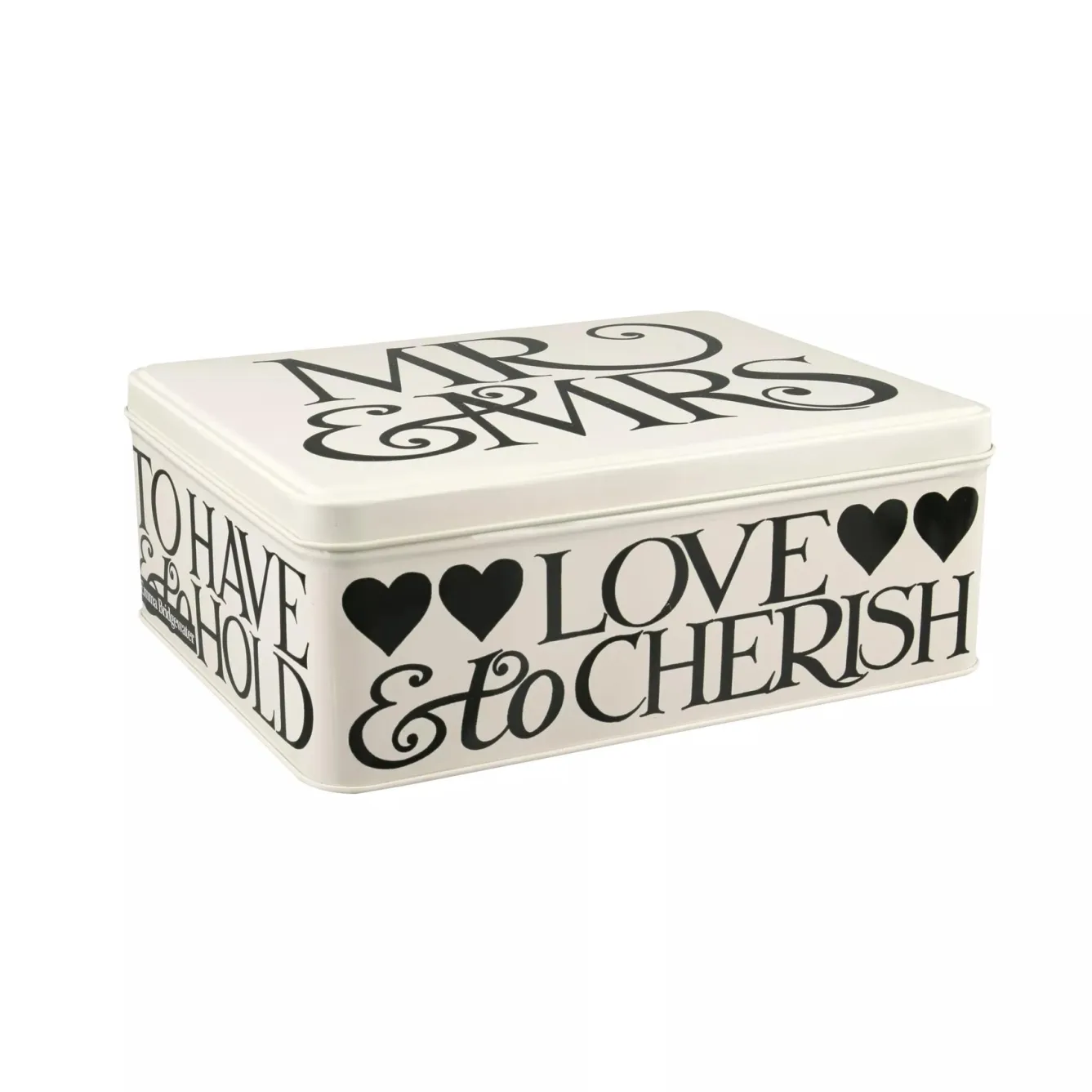 Emma Bridgewater Mr. & Mrs. Black Toast Deep Rectangular Tin- Storage