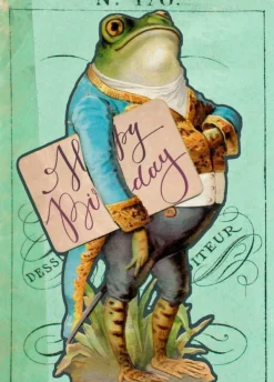 Madame Treacle Mr. Frog Birthday Greetings Card- Greeting Cards