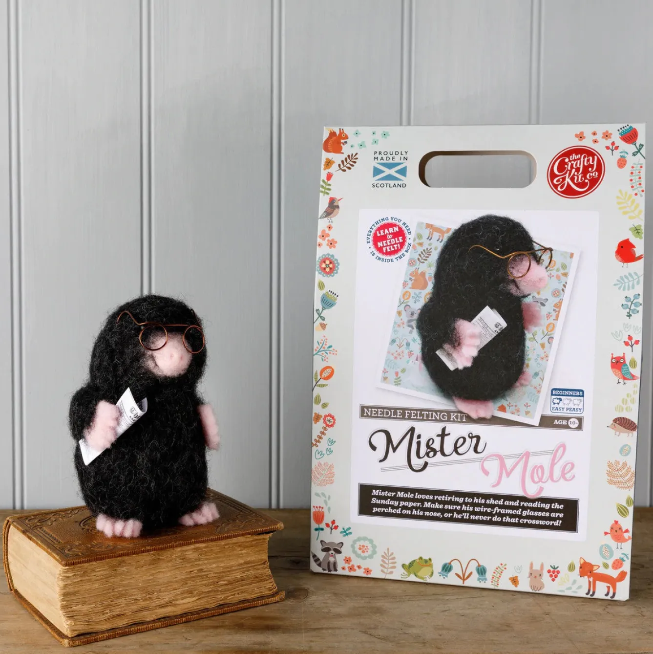 The Crafty Kit Co. Mr. Mole Needle Felting Kit- Crafts