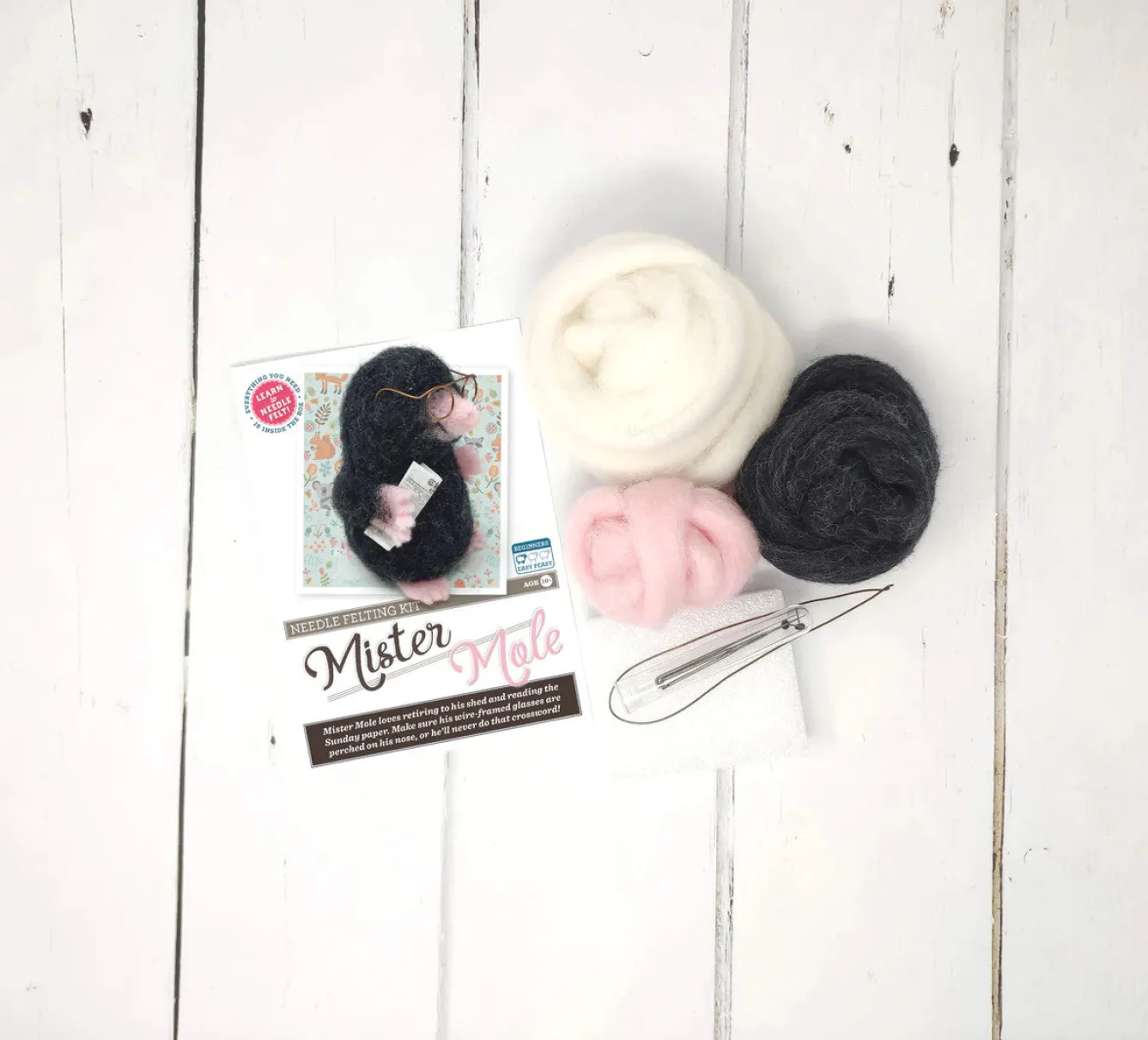 The Crafty Kit Co. Mr. Mole Needle Felting Kit- Crafts