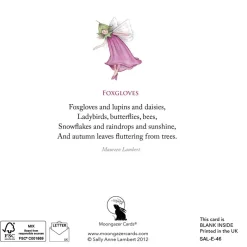Moongazer Cards My Garden Foxglove Fairy Greeting Card- Greeting Cards