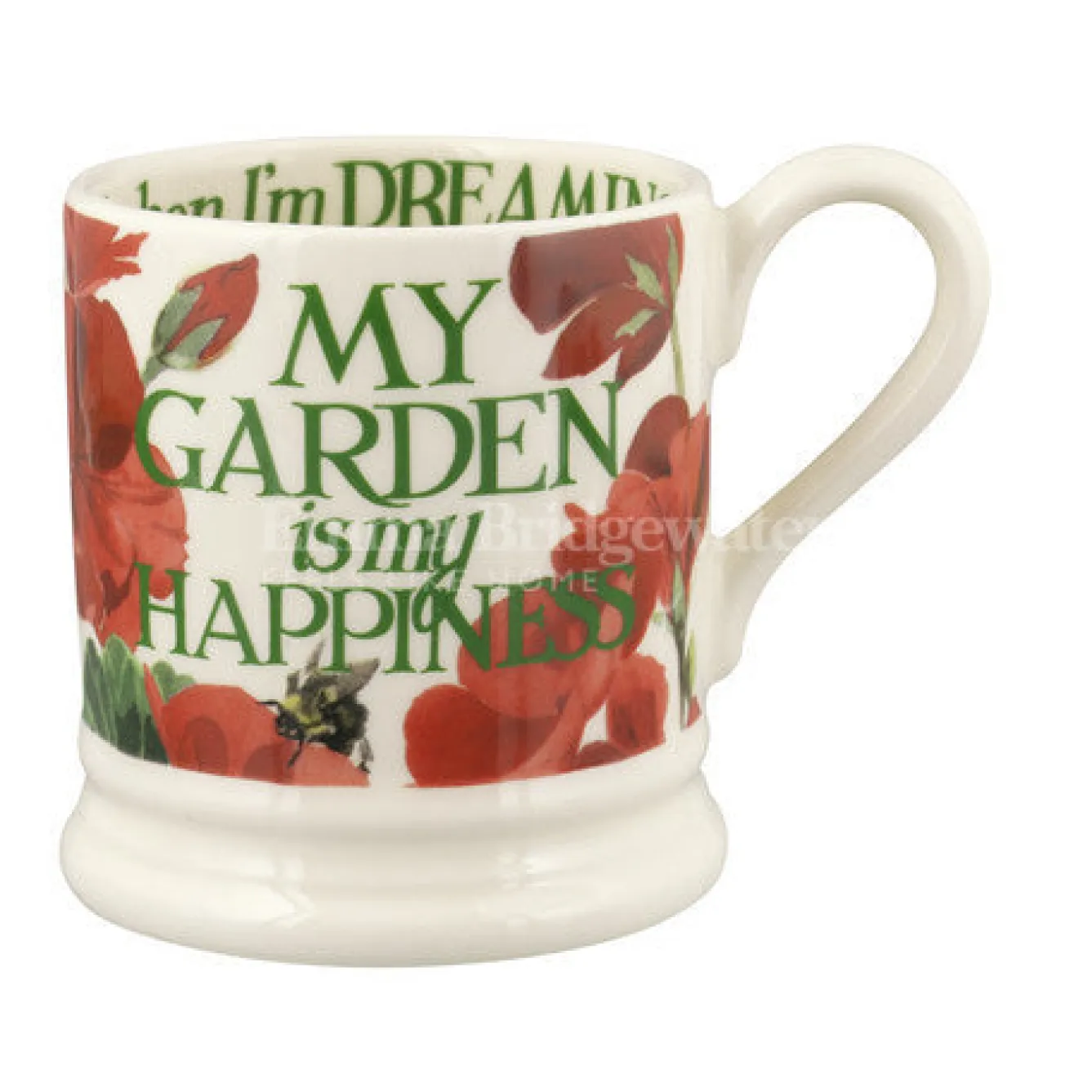Emma Bridgewater My Garden is My Happiness 1/2 Pint Mug- Flowers & Garden