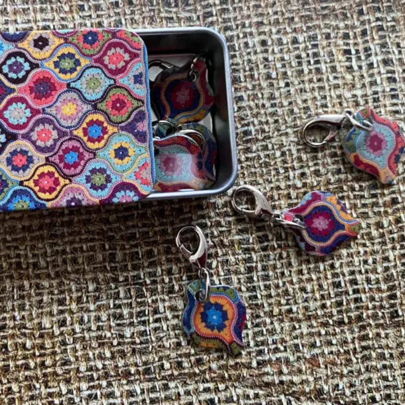Emma Ball Mystical Lanterns Set of 6 Crochet Markers in a Pocket Tin- Crafts