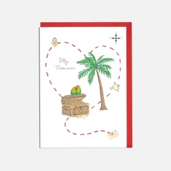 Lottie Murphy 'My Treasure' Treasure Map Valentine's Card- Valentine's Day