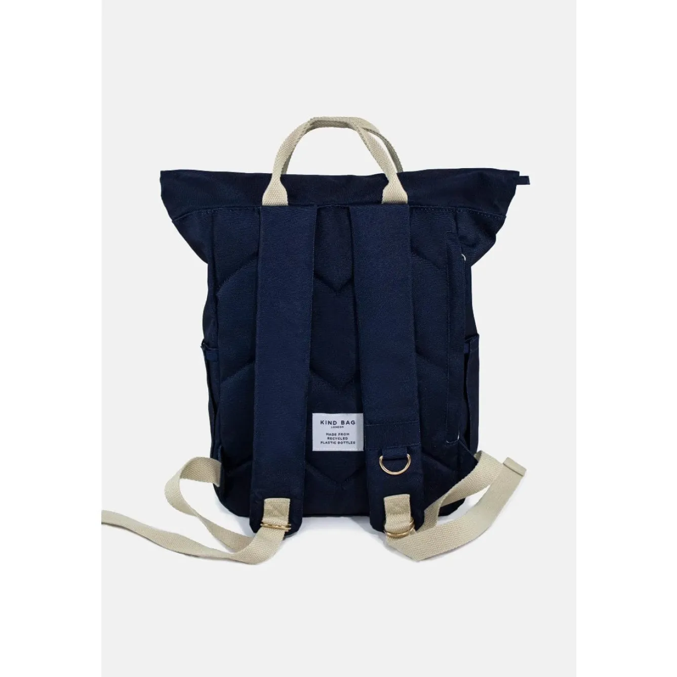 Kind Bag London Navy Hackney Medium Backpack- Bags