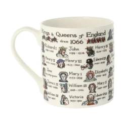 Picturemaps New - Kings & Queens of England with Dates Bone China Mug- Royal|Tea