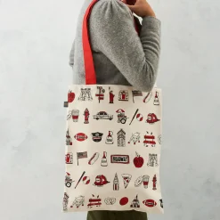 Victoria Eggs New York New York Canvas Tote Bag- Bags