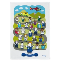 The Herdy Company NHS 75th Anniversary Cotton Tea Towel- Tea|Tea