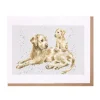 Wrendale Designs 'Nora and Meg' Golden Labrador Greetings Card- Greeting Cards|Children