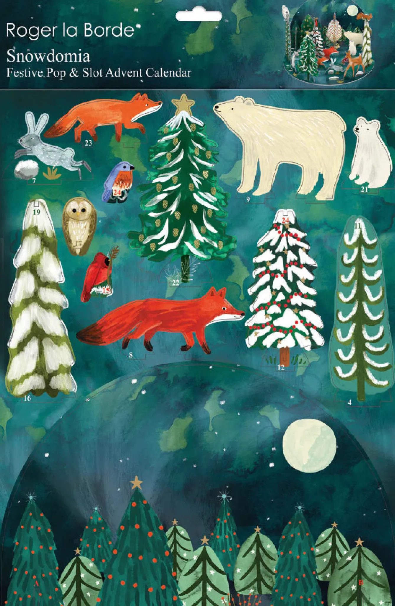 Roger La Borde Northern Lights Pop and Slot Advent- Christmas Decorations|Christmas