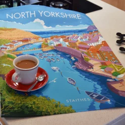 Town Towels North Yorkshire - Staithes Tea Towel- Tea|Tea Towels