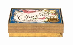 Elite Tins Nostalgia Blue Chocolates Rectangular Tin- Novelty