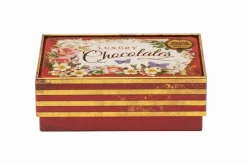 Elite Tins Nostalgia Red Chocolates Small Rectangular Tin- Novelty