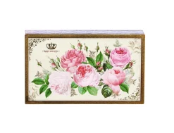Elite Tins Nostalgia Roses Hinged Lid Tin- Flowers & Fruits|Storage