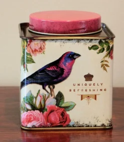Elite Tins Nostalgia Square Tea Caddy- Tea|Tea Caddies