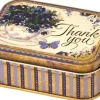 Elite Tins Nostalgia Thank You Small Rectangular Tin- Novelty|Flowers & Fruits