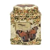 Elite Tins Nostalgia - Vintage Butterflies Wavy Dome Lid Tea Caddy- Tea|Tea Caddies