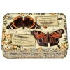 Elite Tins Nostalgia - Vintage Butterflies Small Rectangular tin- Novelty|Storage