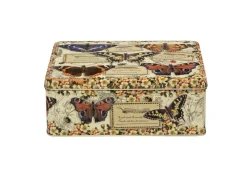 Elite Tins Nostalgia - Vintage Butterflies Deep Rectangular Tin- Flowers & Fruits|Storage