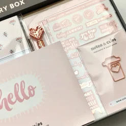 Notes & Clips Notes & Clips Blush & Rose Gold Stationery Box- Stationery