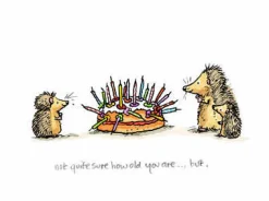 Two Bad Mice Not Sure How Old You Are Greetings Card- Greeting Cards