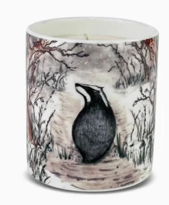 Heaven Scent Oakwood & Bergamot China Pot Candle - Badger- Home Fragrance