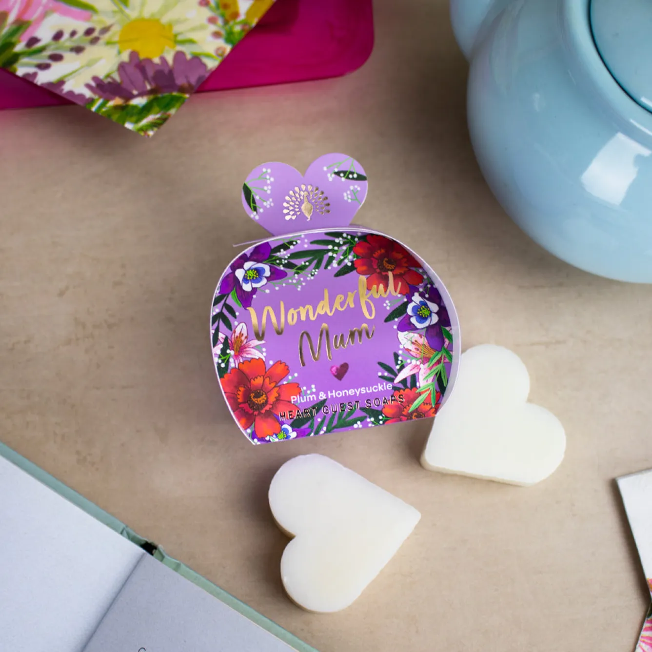 English Soap Company Occasions Wonderful Mum Heart Guest Soaps- Mother's Day|Mother's Day