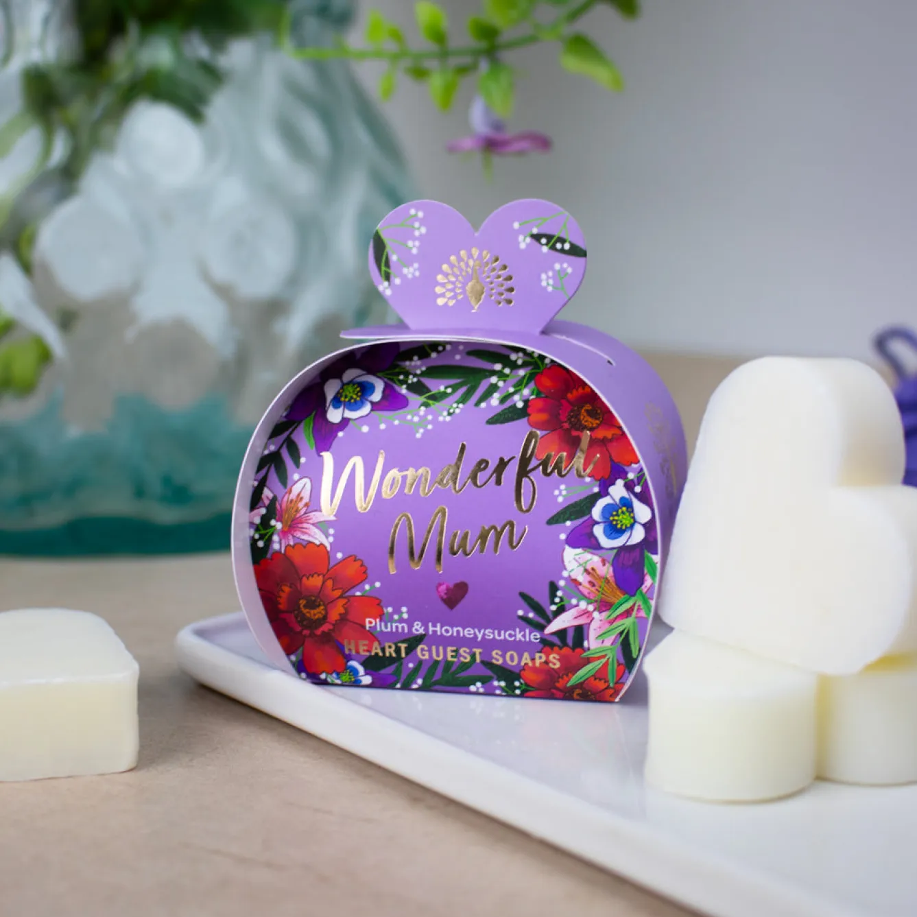 English Soap Company Occasions Wonderful Mum Heart Guest Soaps- Mother's Day|Mother's Day