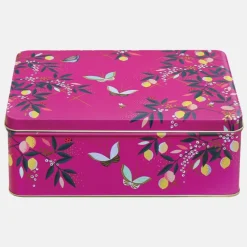 Sara Miller London Orchard Butterfly Deep Rectangular Tin- Novelty|Storage