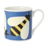 Orla Kiely Busy Bee Blue Bone China Mug- Tea|Bright Colors