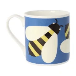Orla Kiely Busy Bee Blue Bone China Mug- Tea|Bright Colors