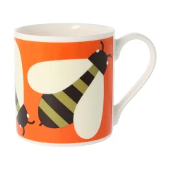Orla Kiely Busy Bee Orange Bone China Mug- Tea|Bright Colors