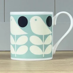 Orla Kiely Early Bird Light Blue Bone China Mug- Tea|Bright Colors